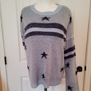 POL Blue Bell Sleeve Star Sweater L